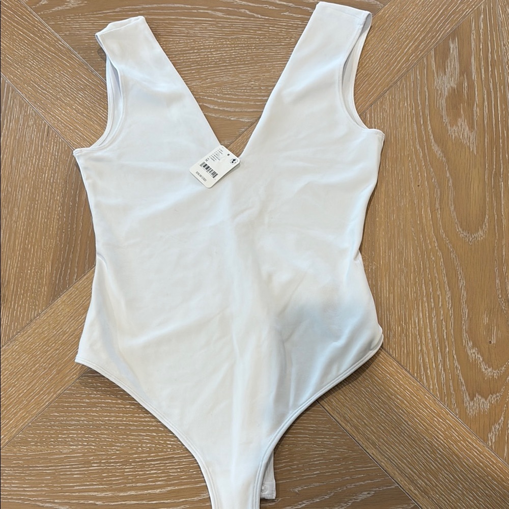 White Free People Bodysuit.